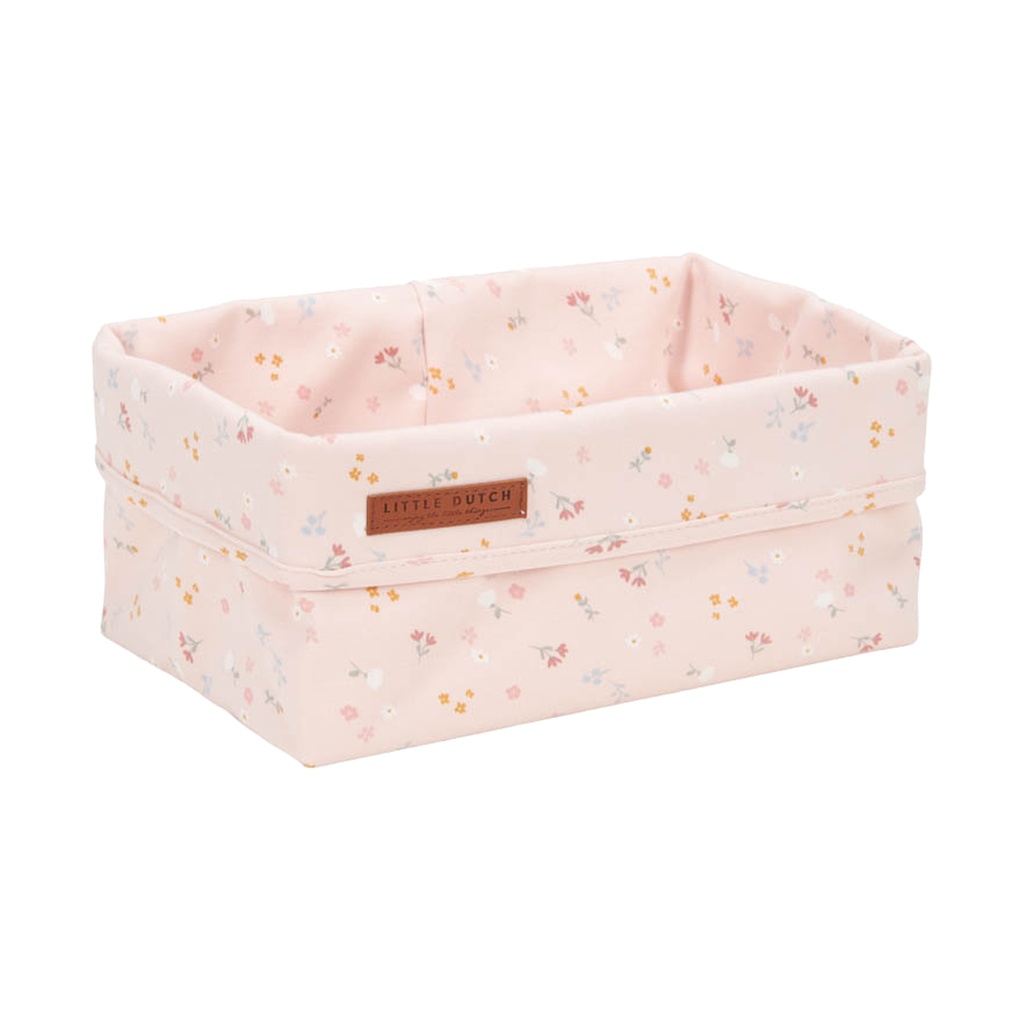 Storage Basket Little Flowers Pink 