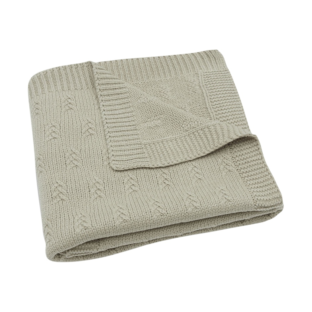 Jollein Blanket Grain Knit - Olive Green