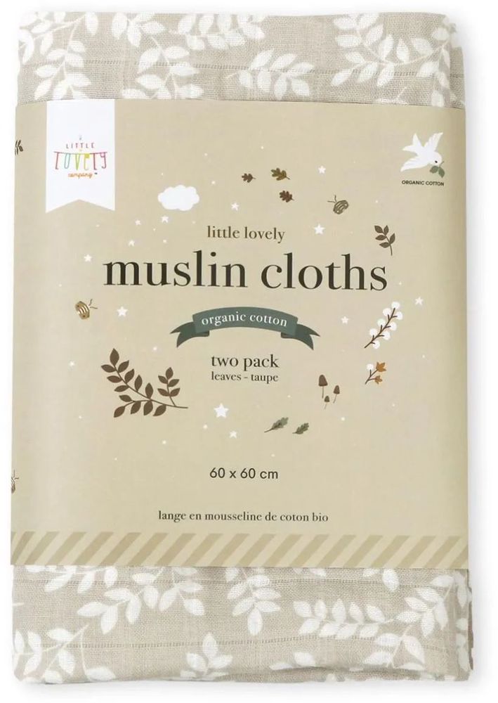 Muslin Taupe Two Pack leaves - taupe 