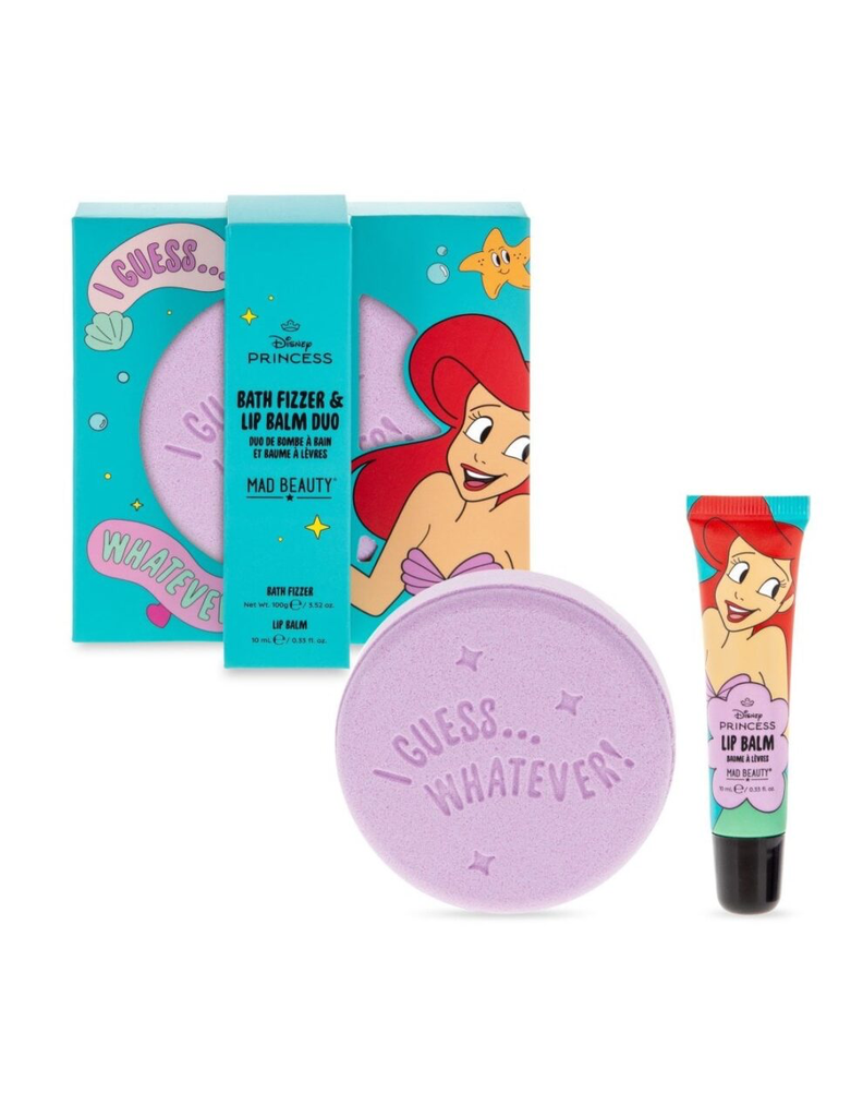 Mad Beauty Bath Fizzer & lip Balm Duo Ariel 