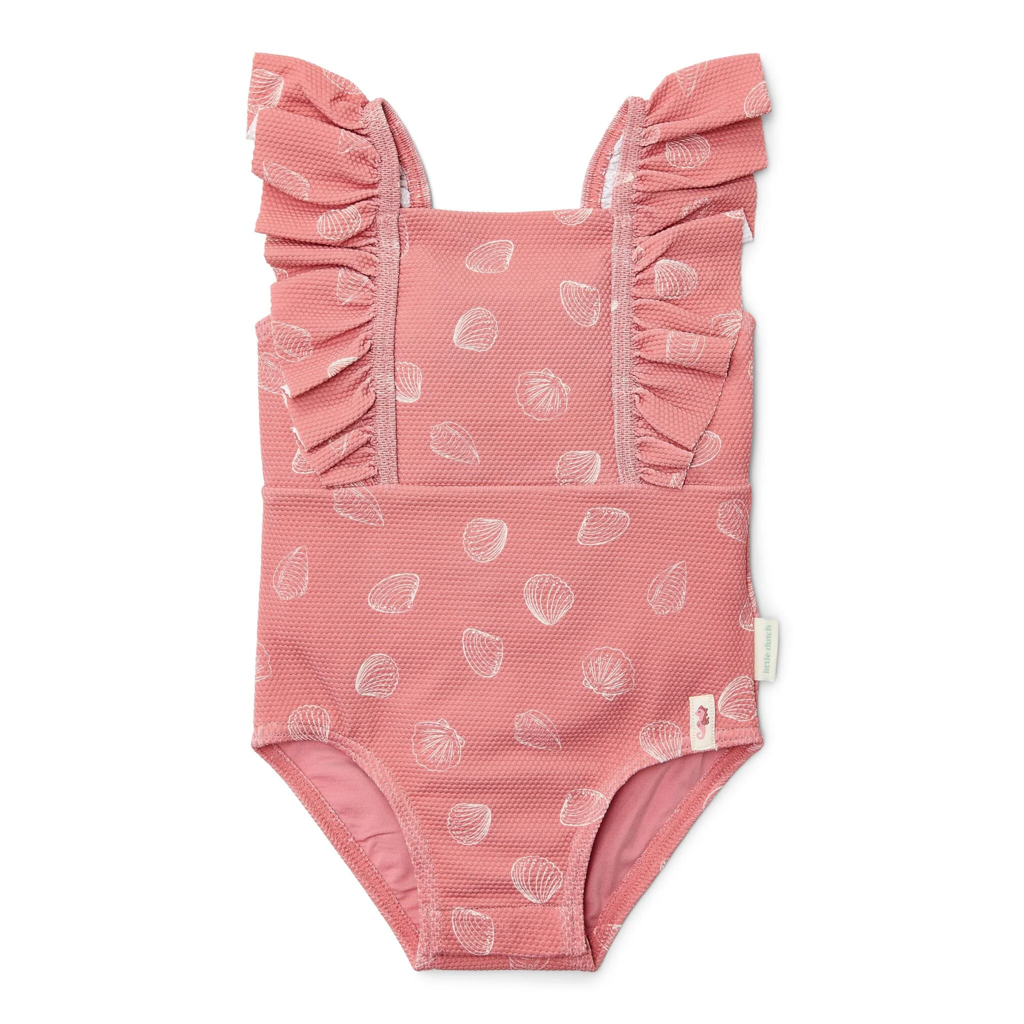 Little Dutch Bathing Suit Ocean Treasures Pink/Lemonade 2-4Y