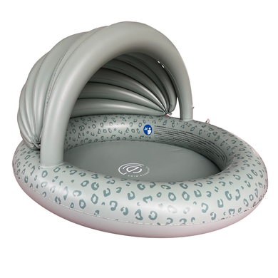Swim Essentials Pool With Canopy Green Leopard 100cm