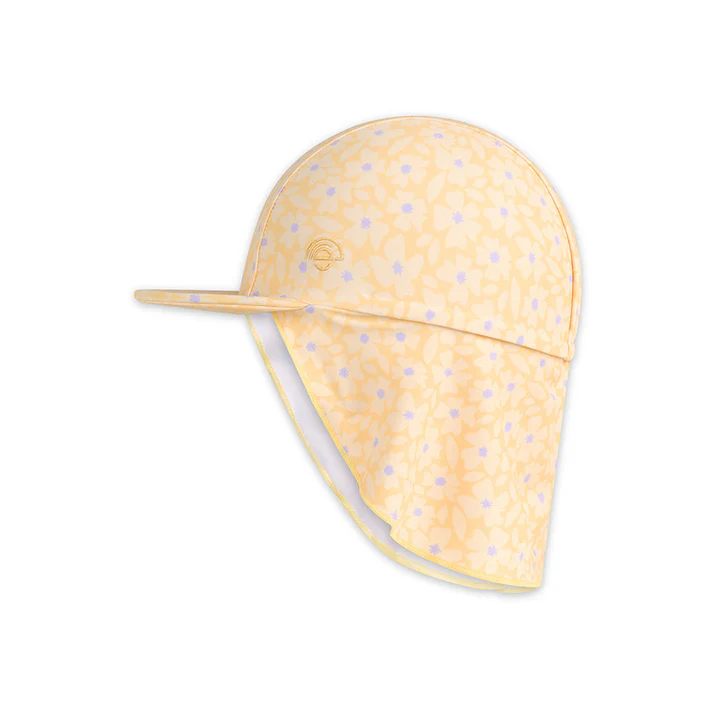 Swim Essentials Sun Cap Yellow Flowers 2-4y