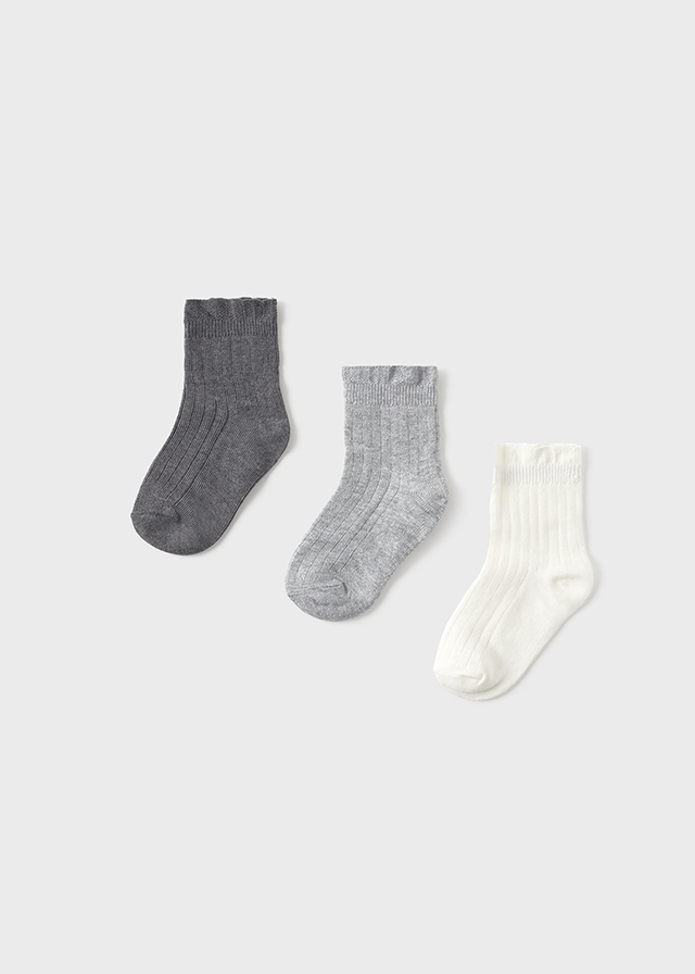 Mayoral 3pc sock set - Silver