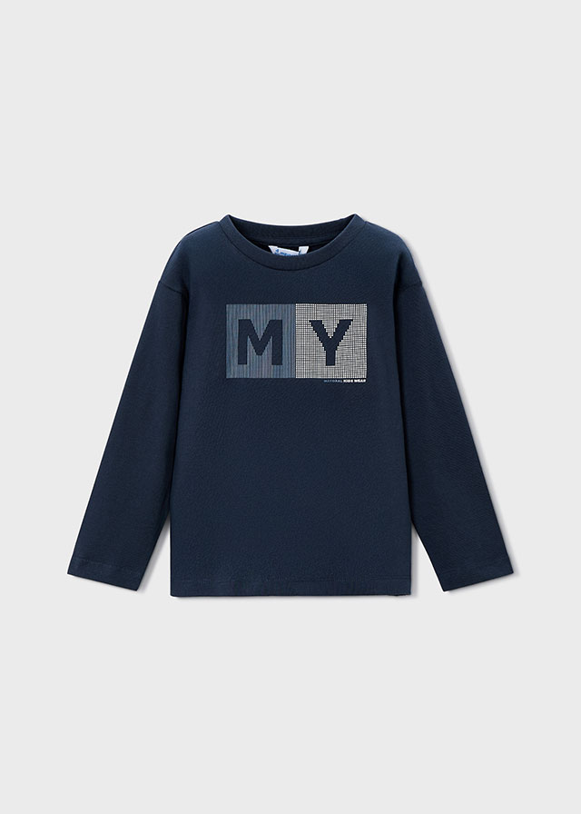 Mayoral Long Sleeve basic t-shirt - Navy