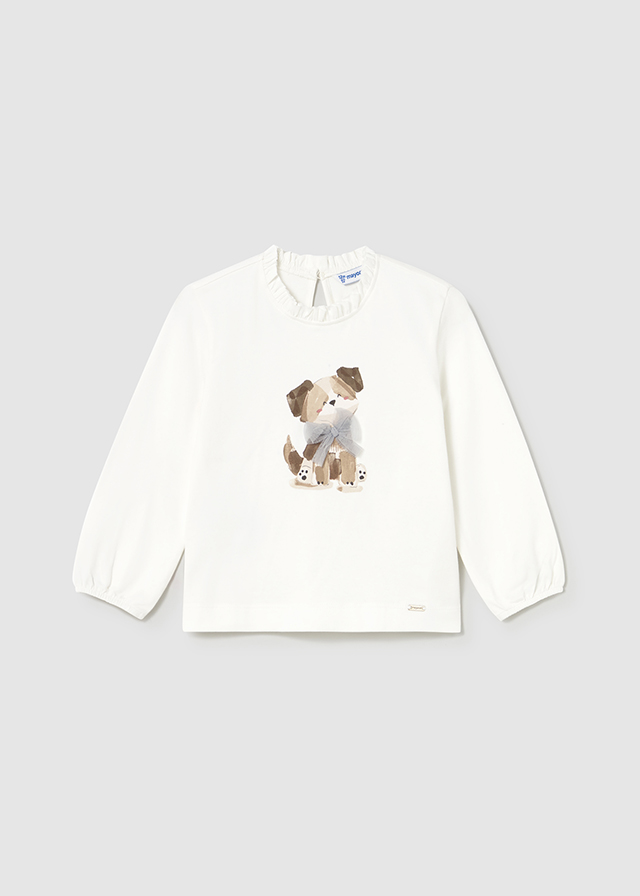 Mayoral Long Sleeve shirt dress - Cream