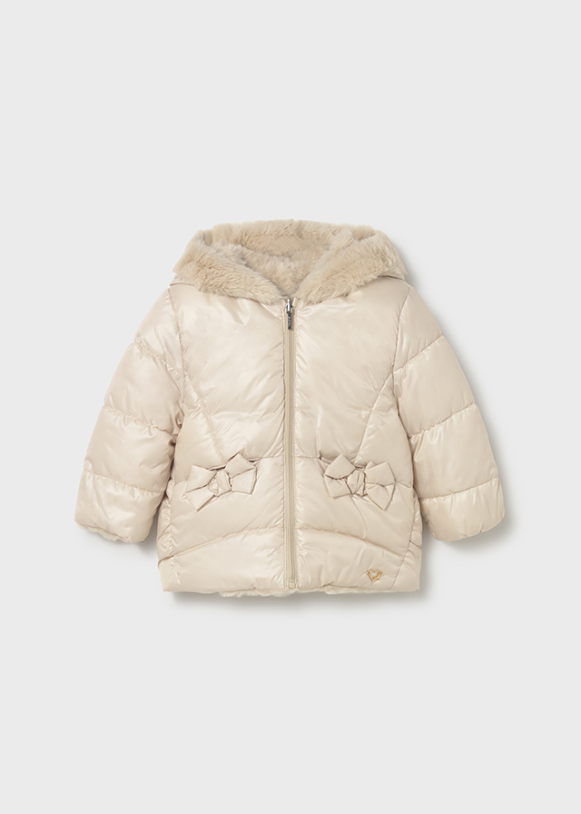 Mayoral Reversible faux fur jacket - Sand