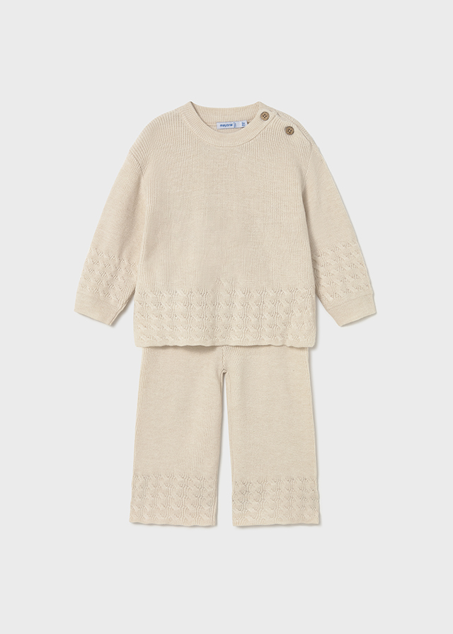 Mayoral Knit pants set - H. Sand