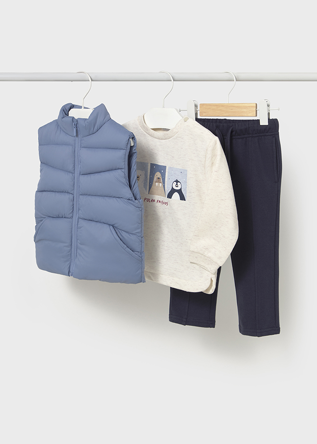Mayoral Pullover vest pants set - Iceberg