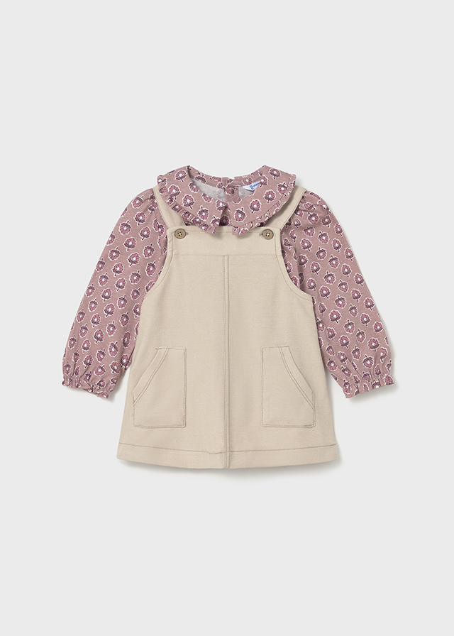 Mayoral Dungaree skirt set - Sand