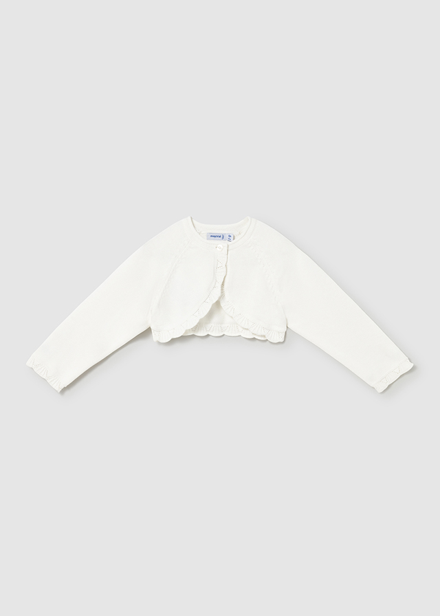 Mayoral Basic knit cardigan - Natural