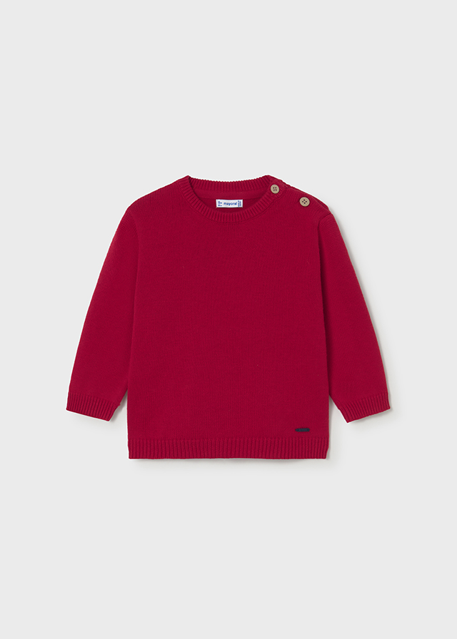 Mayoral Basic crew neck jumper - Red