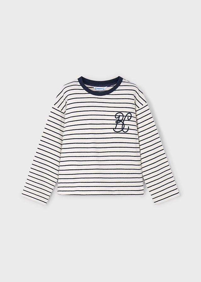 Mayoral Long Sleeve stripes t-shirt - Macchiato