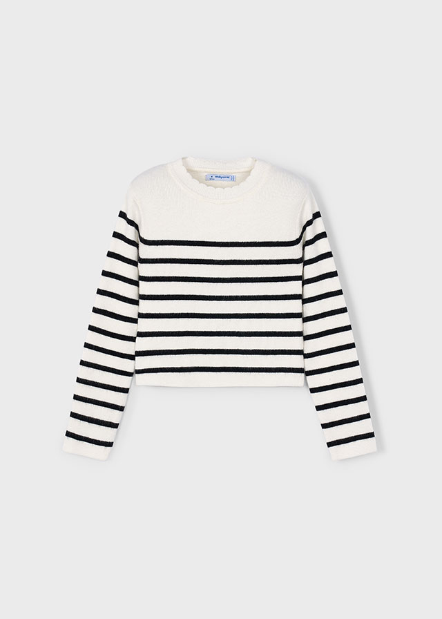 Mayoral Knit striped top - Macchiato