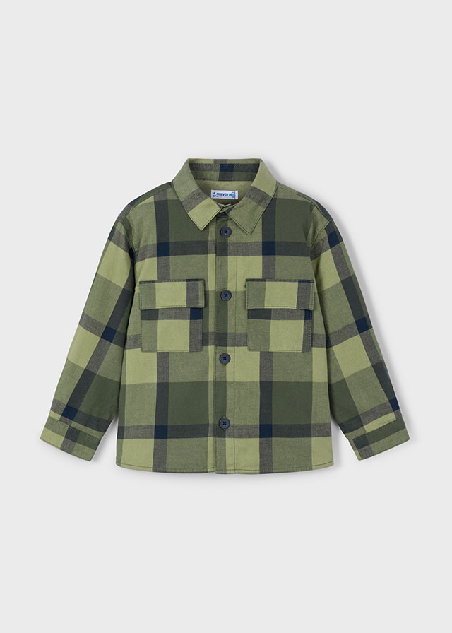 Mayoral Checked overshirt - Olive