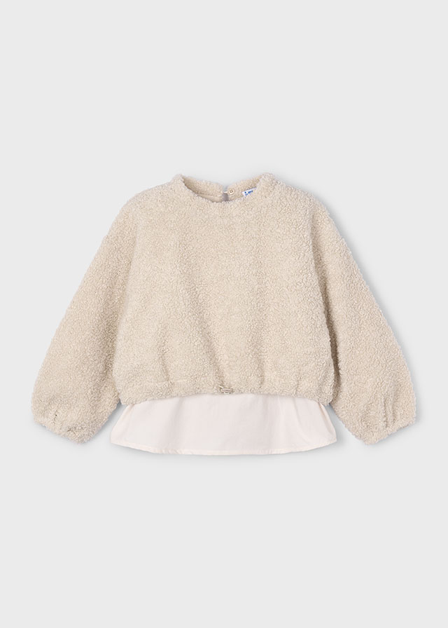 Mayoral Lamb wool combined pullover - Almond