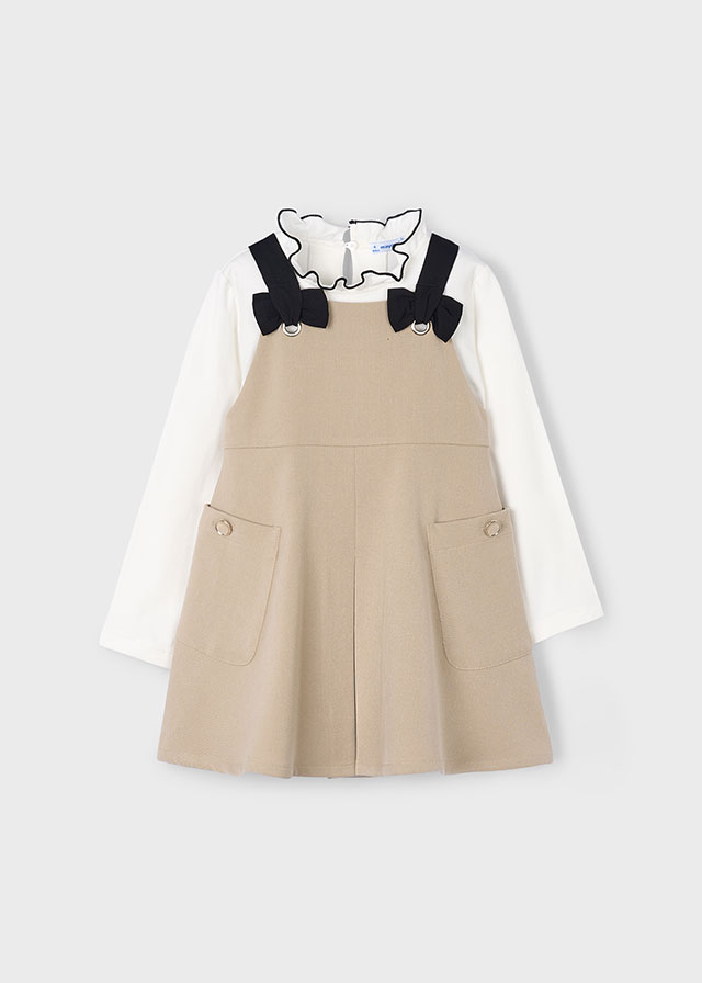 Mayoral Swan pinafore dress - Wood