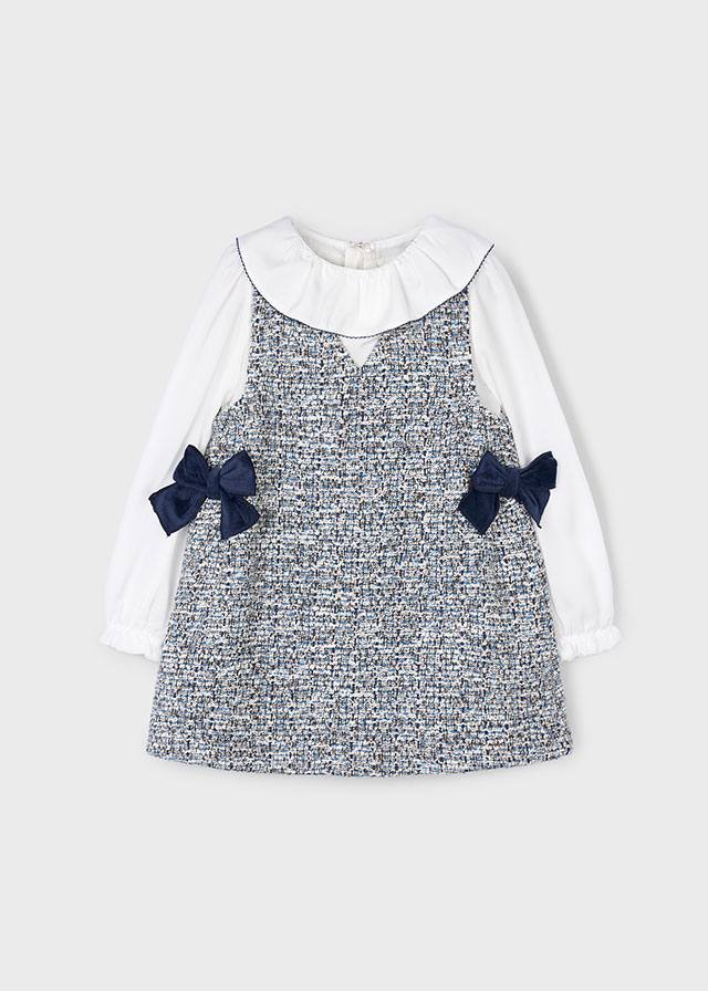 Mayoral Combined pinafore dress - Ocean