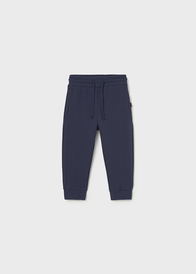 Mayoral Basic cuffed fleece trousers - Blue