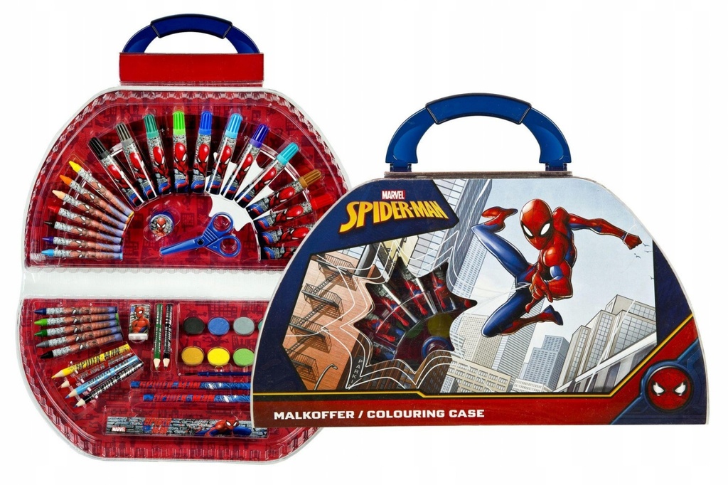 Spider-Man Painting Bag with 51 Pieces Paint and Paint Parts