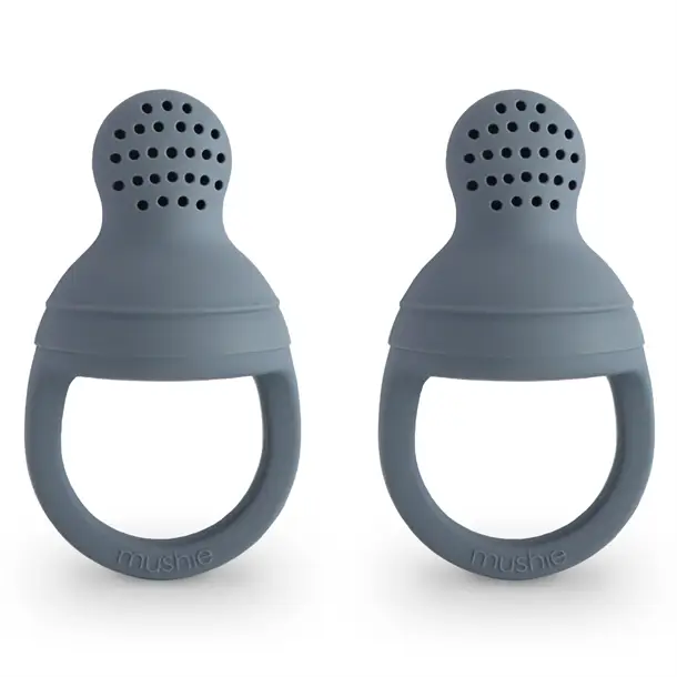 Mushie Silicone Fresh Food Feeder Blue  