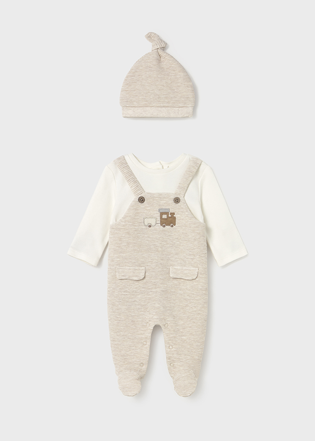 Mayoral Dungaree with hat - H. Milk