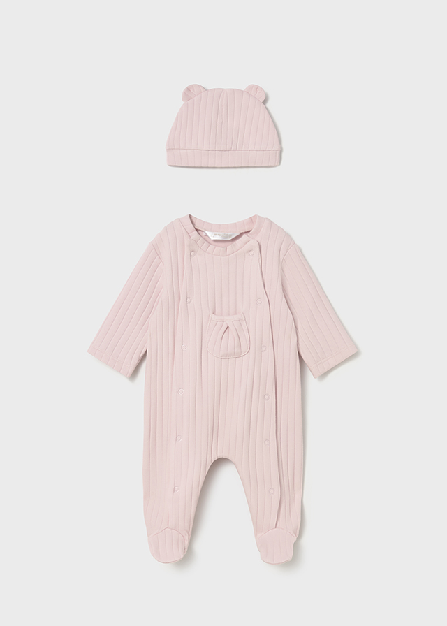 Mayoral Dungaree and hat set - Baby Rose 2705