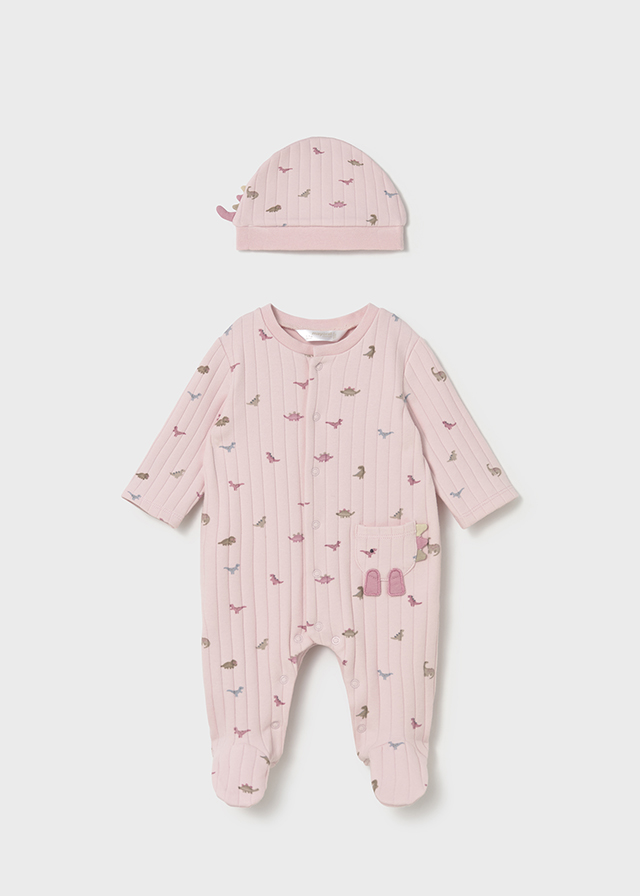 Mayoral Dungaree and hat set - Baby Rose