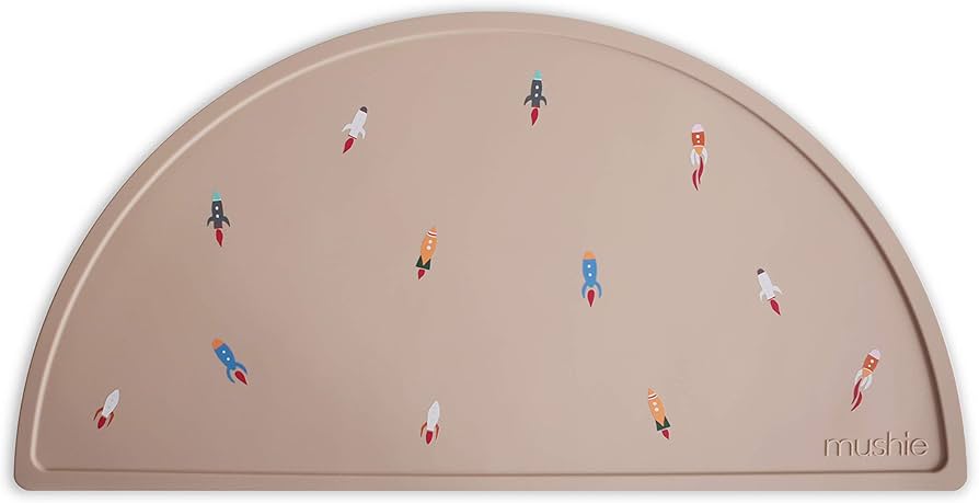 Mushie Silicone Table Mat - Rocket Ship  