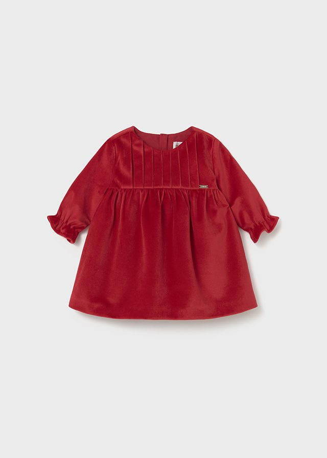 Mayoral Velvet dress S/s - Cherry