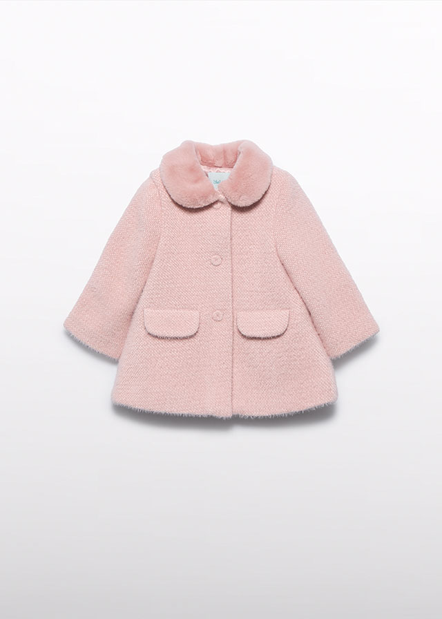 Abel & Lula Structured knit coat - Petal