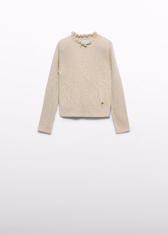 Abel & Lula knitting turtleneck - Oat