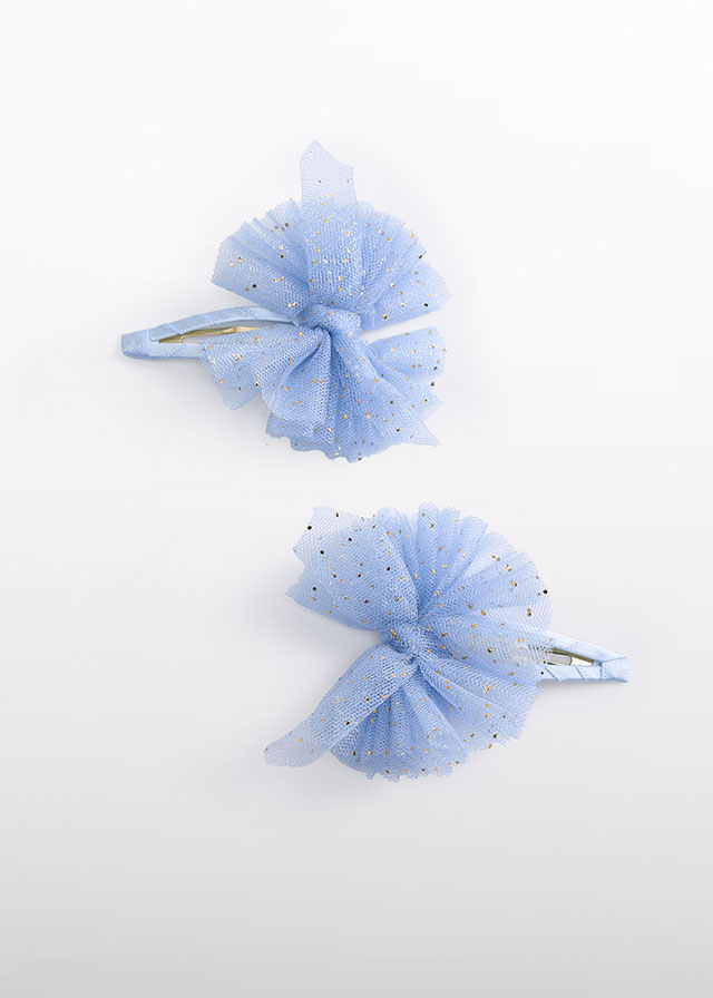 Abel & Lula set 2 bowknot hair clip - Sky blue