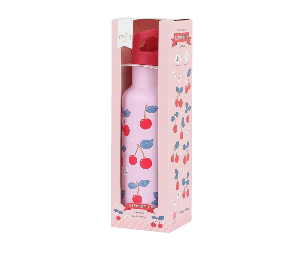 A little Lovely Company XL Stainless Steel Bottle Cherries 
