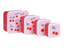 A little Lovely Company Lunch Box Set 4pcs Cherries 