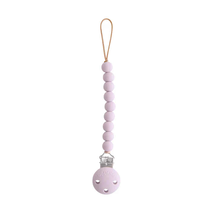 Mushie - Pacifier Clip Hera Lilac 