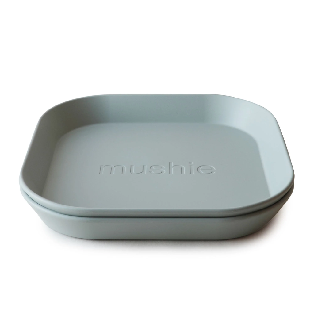 Mushie - Dinner Plate Square Sage (set of 2)
