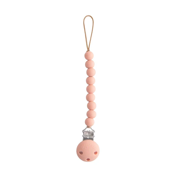 Mushie - Pacifier Clip Hera Powder Pink 