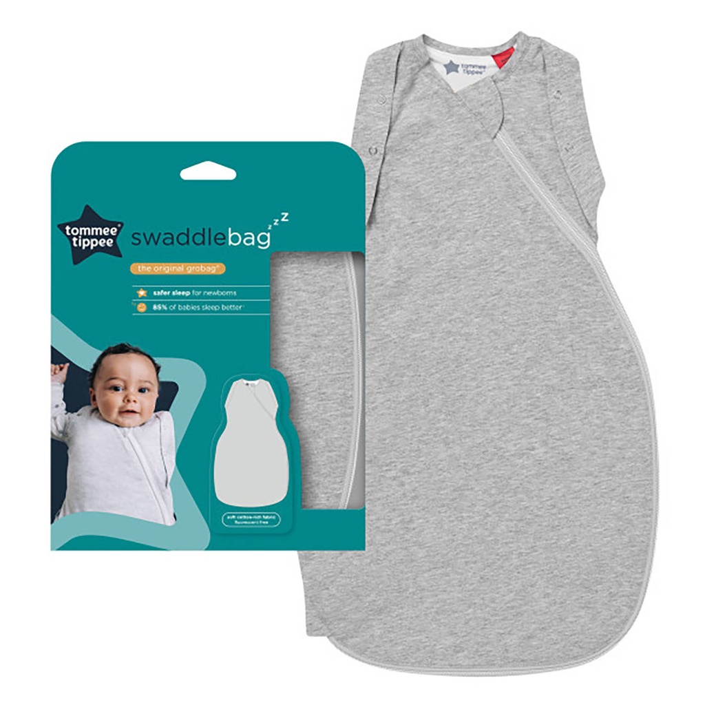 Tommee Tippee the Original Grobag Sky Grey Marl Swaddlebag 3-6 Months 1.0 Tog
