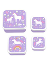 A Little Lovely Company - Lunch & Snack Box (4pcs) Unicorn Dreams  
