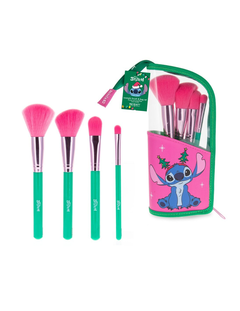 Mad Beauty Stitchmas Cosmetic Brush & Bag Set 