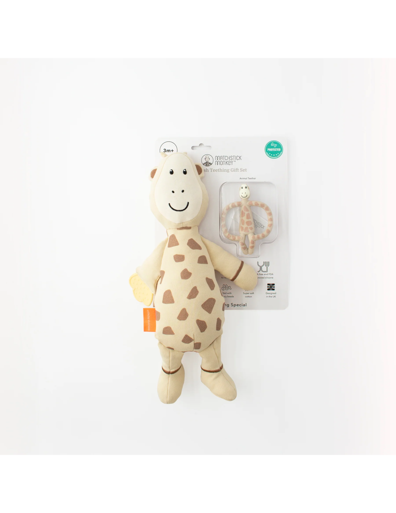 Sensory Teething Teddy Set Giraffe 