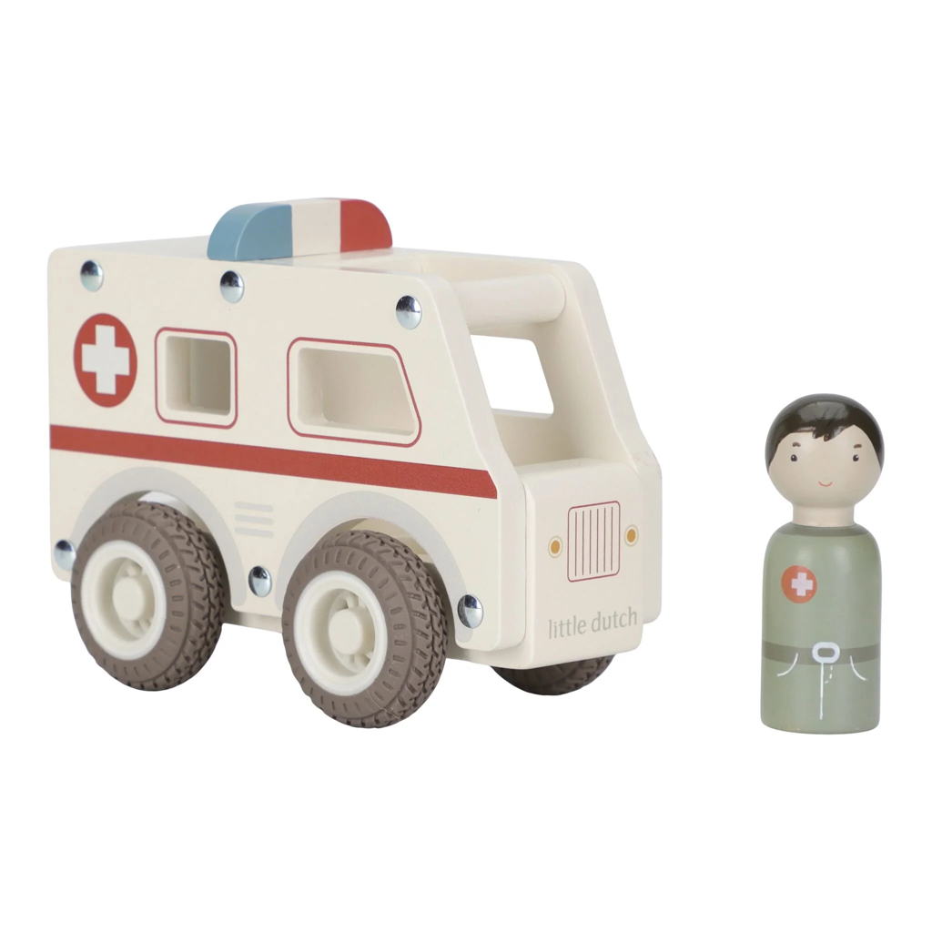 Little Dutch - Wooden ambulance FSC