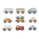 Little Dutch - Set of wooden toy vehicles FSC