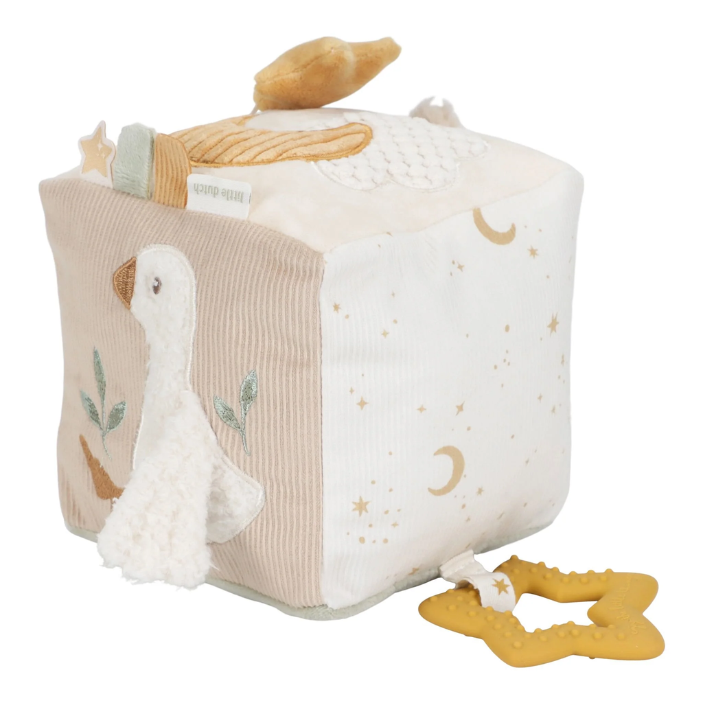 Little Dutch - Fabric activity cube Newborn Naturals GRS
