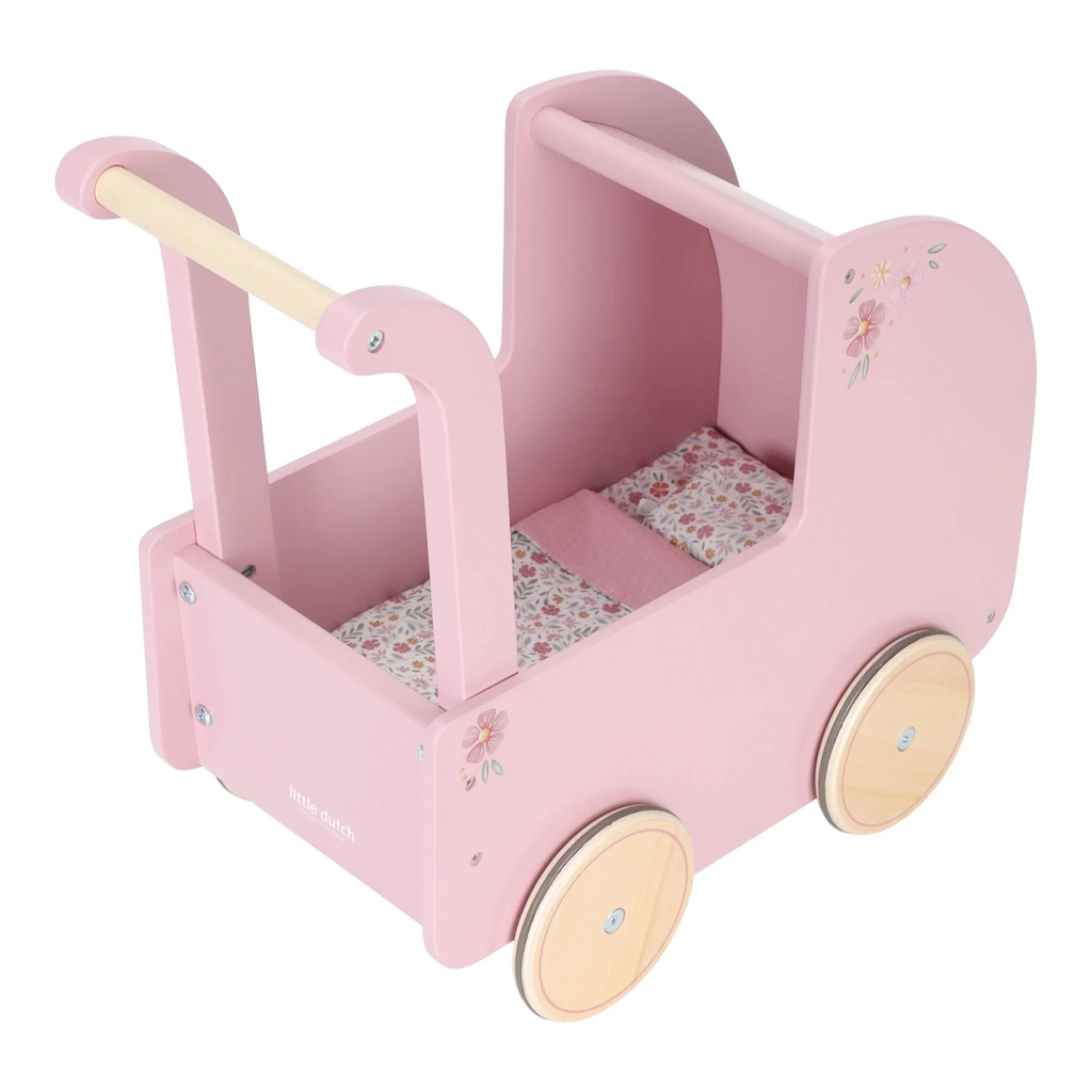 Little Dutch - Wooden baby doll stroller FSC