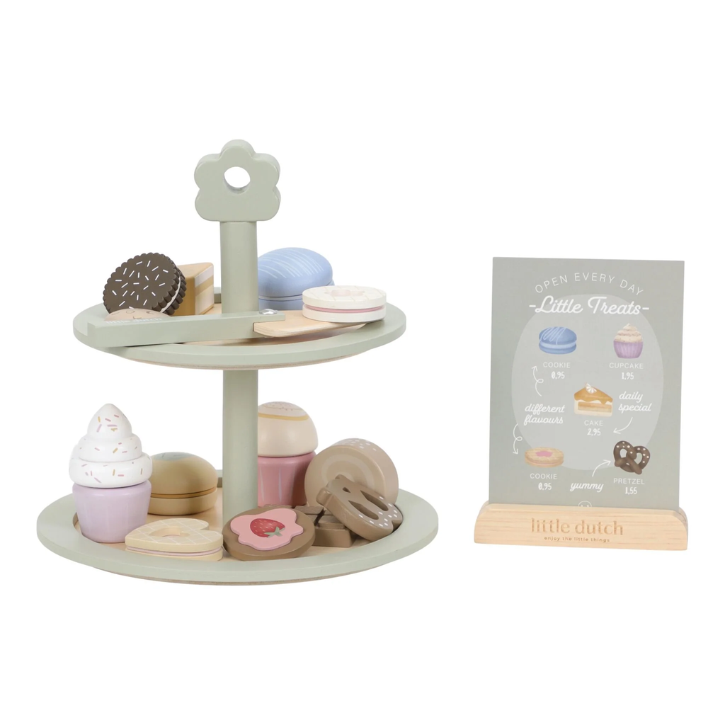 Little Dutch - Wooden two-tier tray with sweets FSC