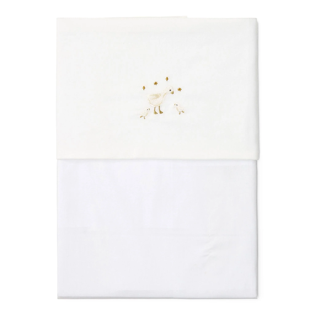 Little Dutch - Embroidered sheet Little Goose 110x140