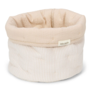 Little Dutch - Small quilted changing basket Pure Soft Beige Stripes