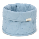 Little Dutch - Small quilted changing basket Pure Denim Blue